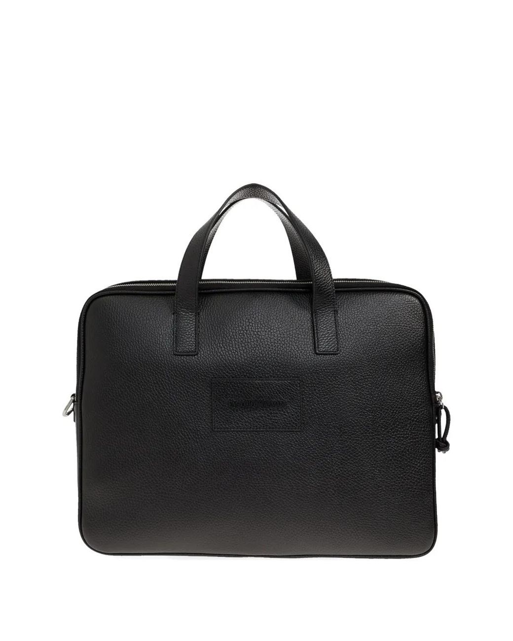 Emporio Armani Black Porte-Documents À Design Embossé for men