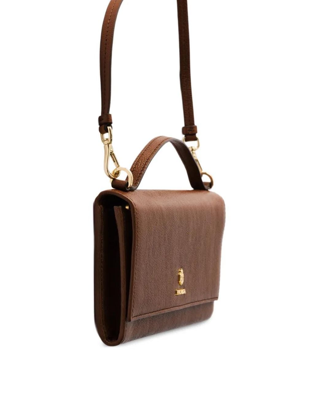 Prada Brown Leather Wallet Shoulder-Strap Mini Bag