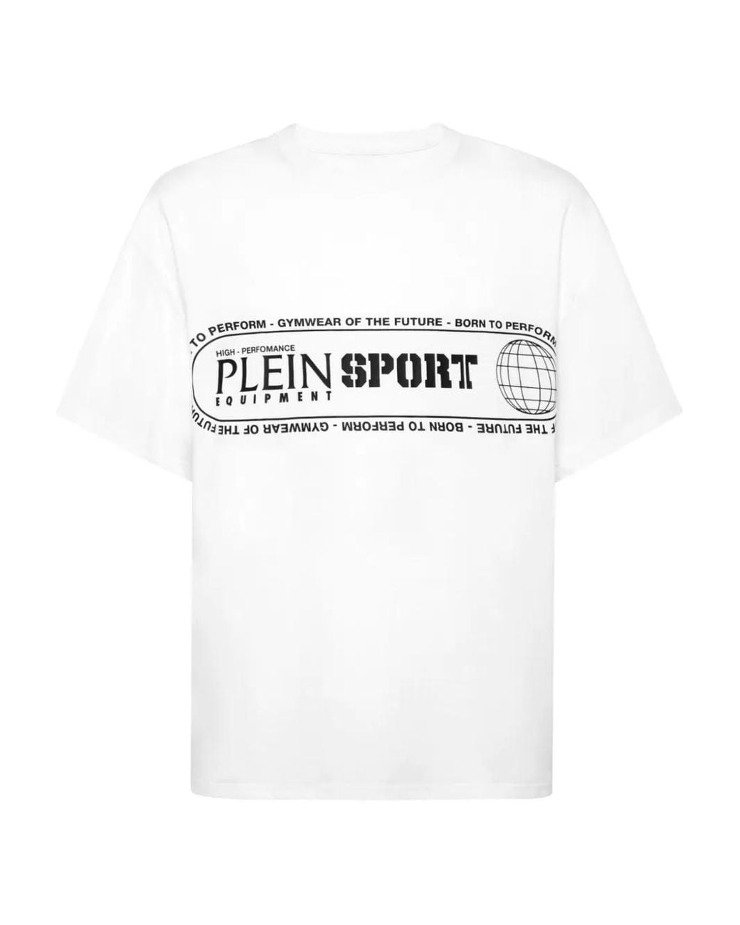 Philipp Plein White Logo-Print Round-Neck T-Shirt for men