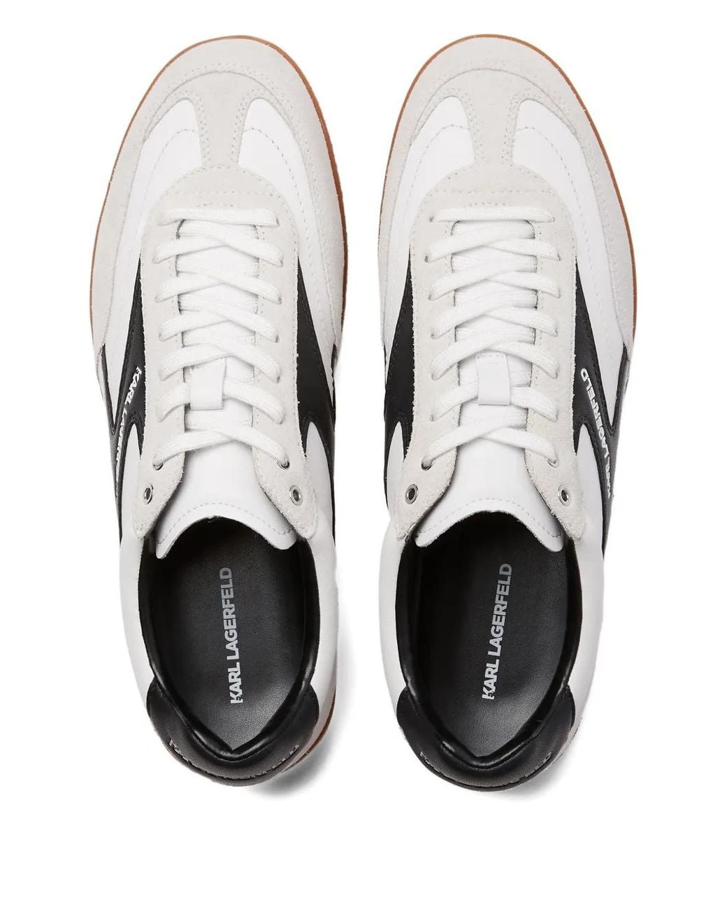 Karl Lagerfeld White Kandidate Lace Mix Sneakers for men
