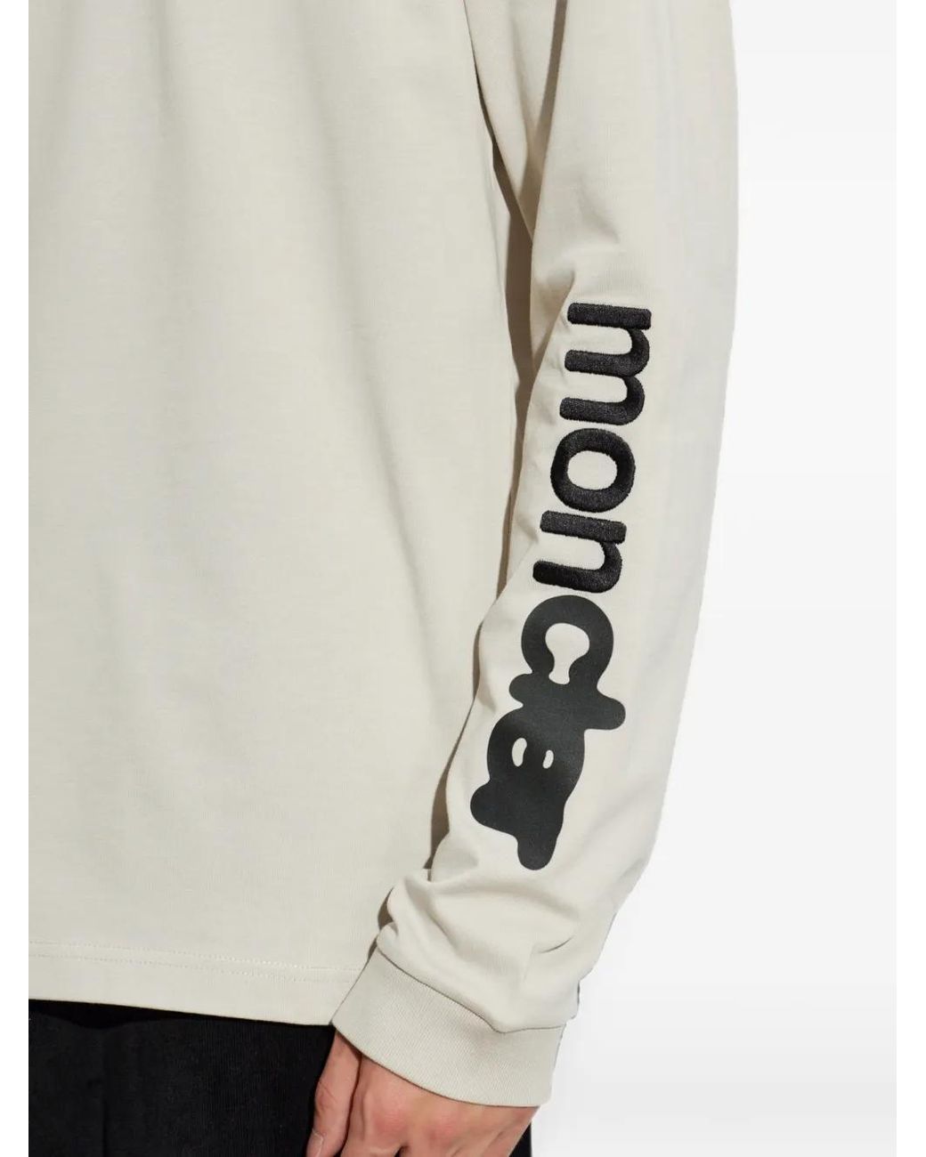 Moncler White T-Shirt À Patch Logo for men