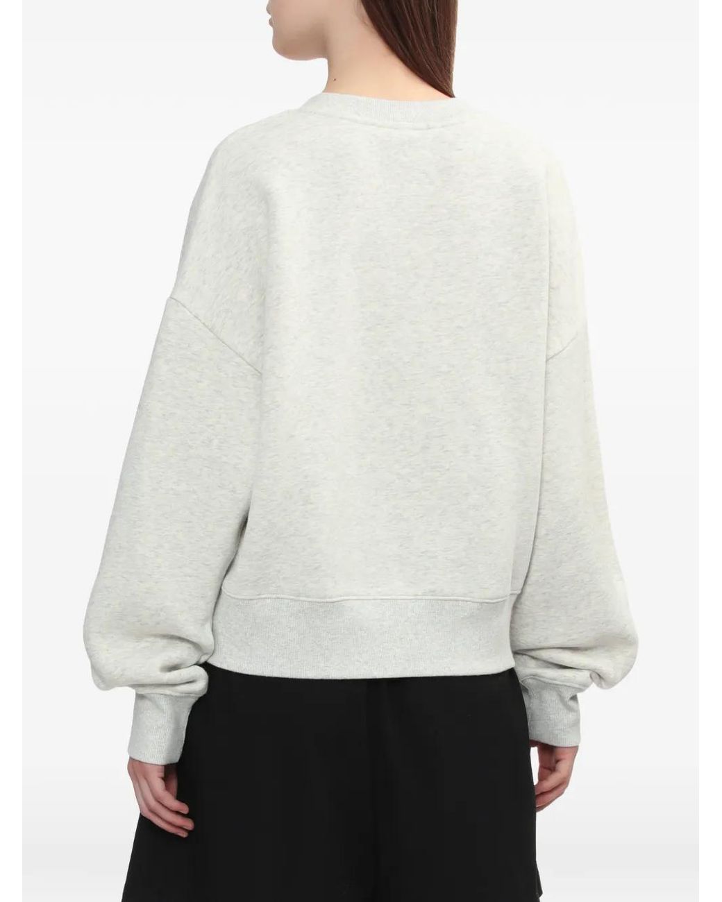 A Bathing Ape White Round Camo Heart-Print Sweatshirt