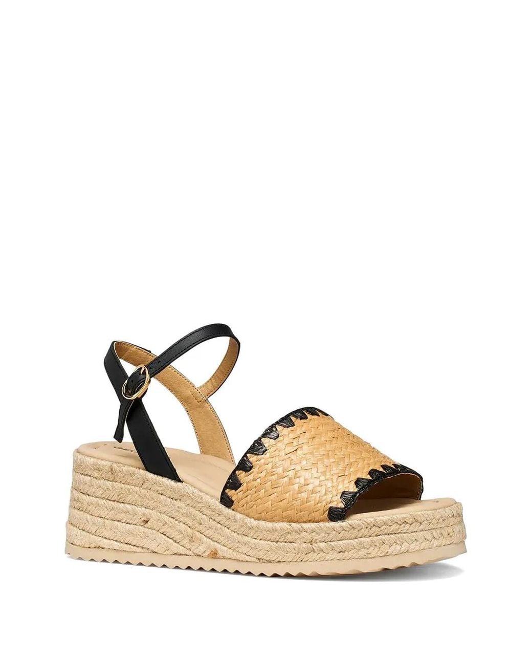 Geox Natural Espadrilles Tressées À Semelle Plateforme