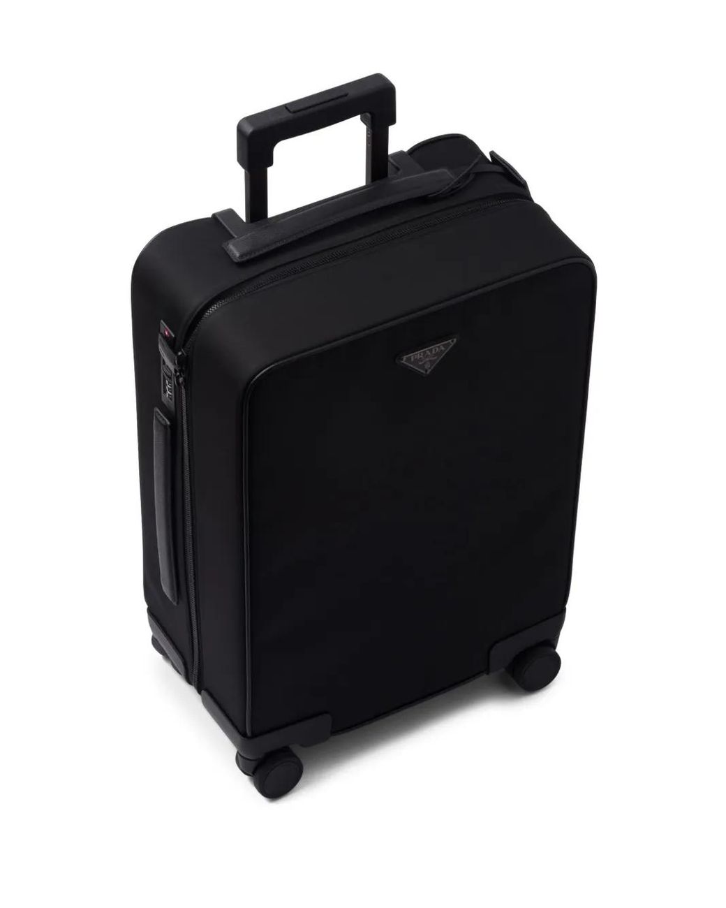 Prada Black Re-Nylon And Saffiano Leather Trolley