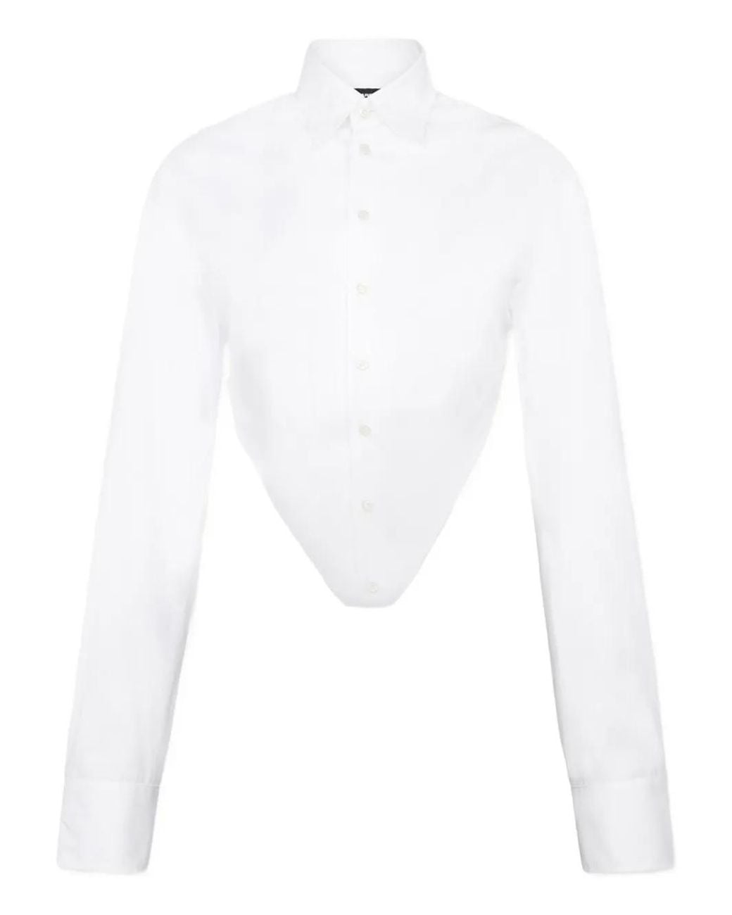 DSquared² White Deep Cut Shirt