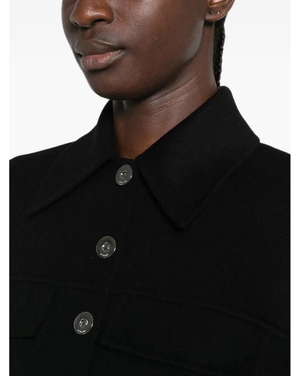 Sportmax Black Veste Boutonnée À Empiècements