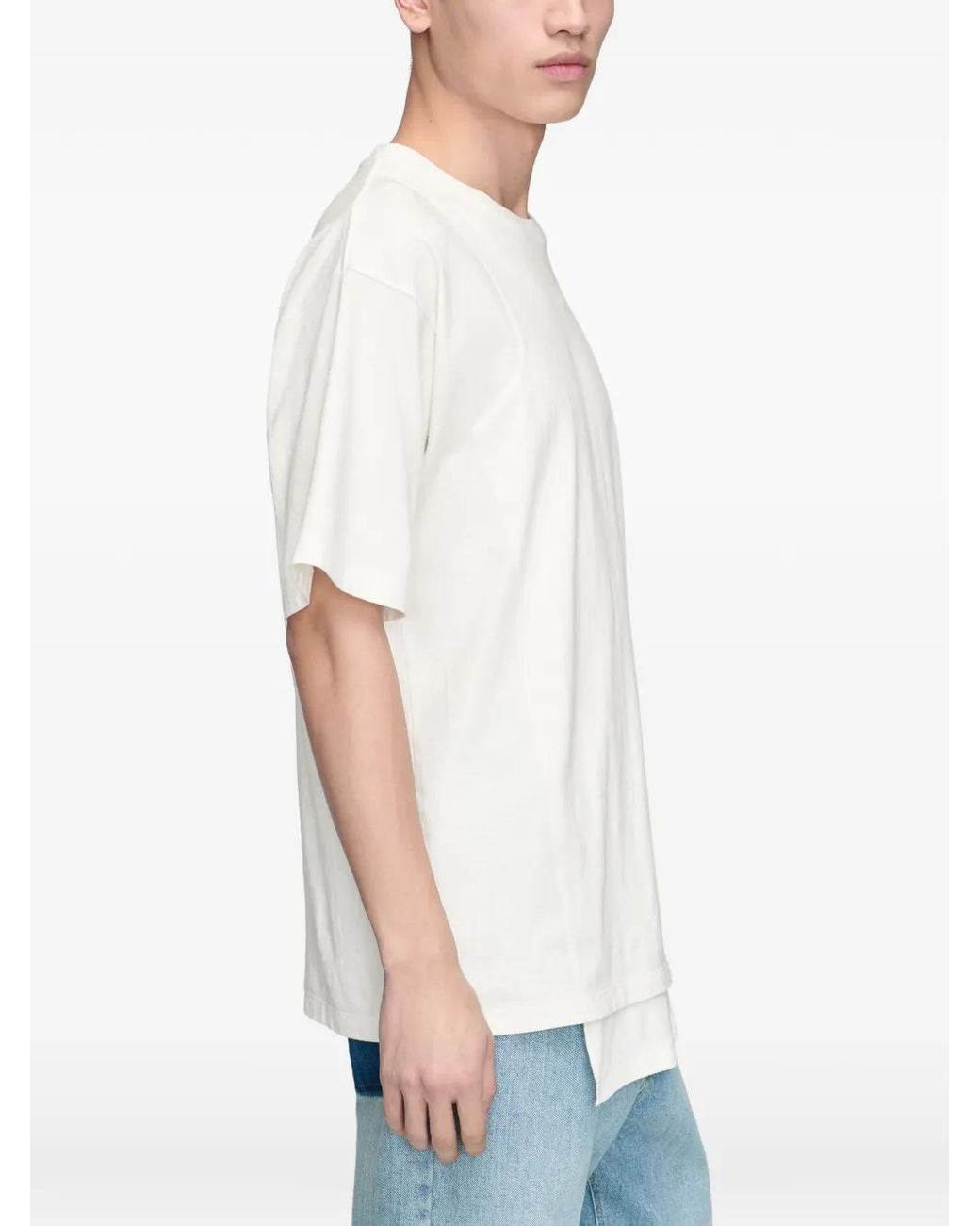 Maison Margiela White Double Layered T-Shirt for men