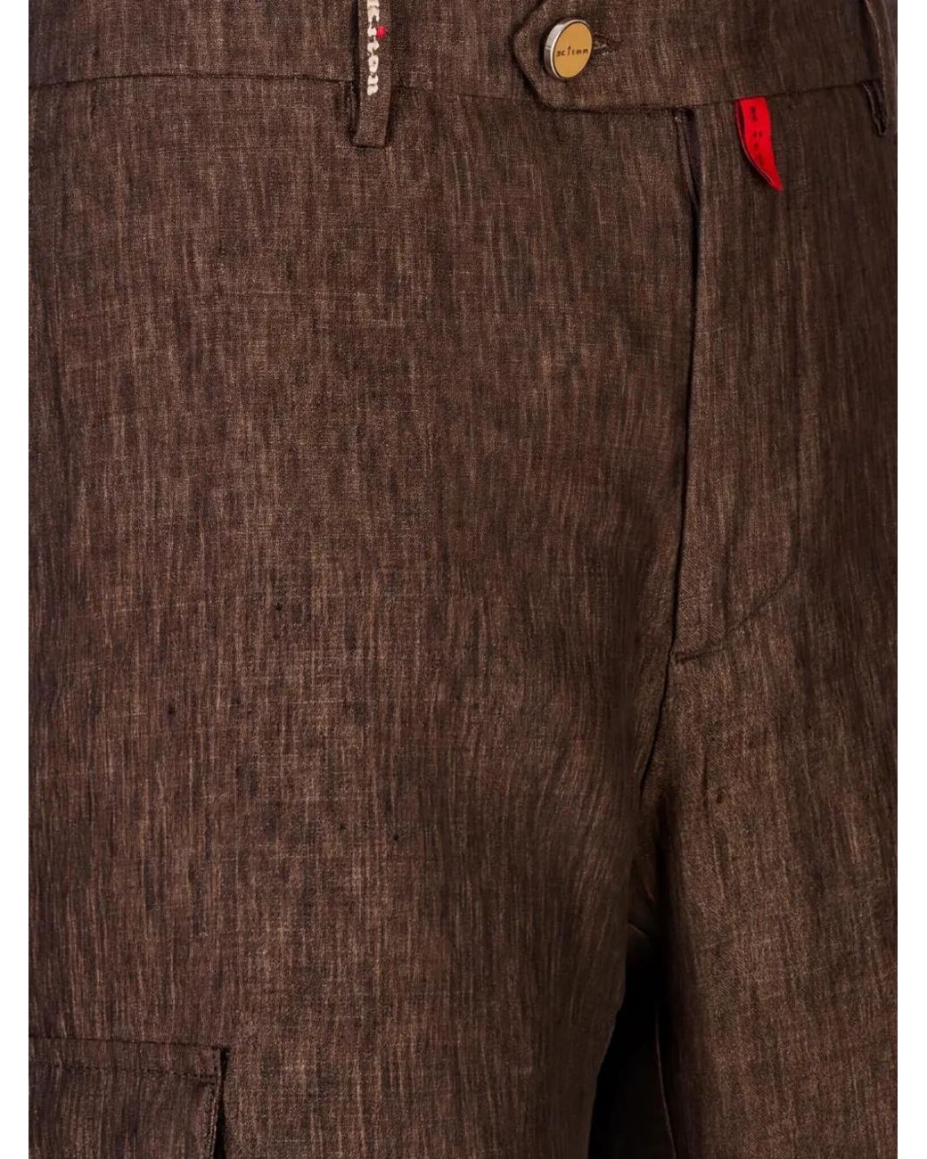 Kiton Brown Cargo Shorts for men
