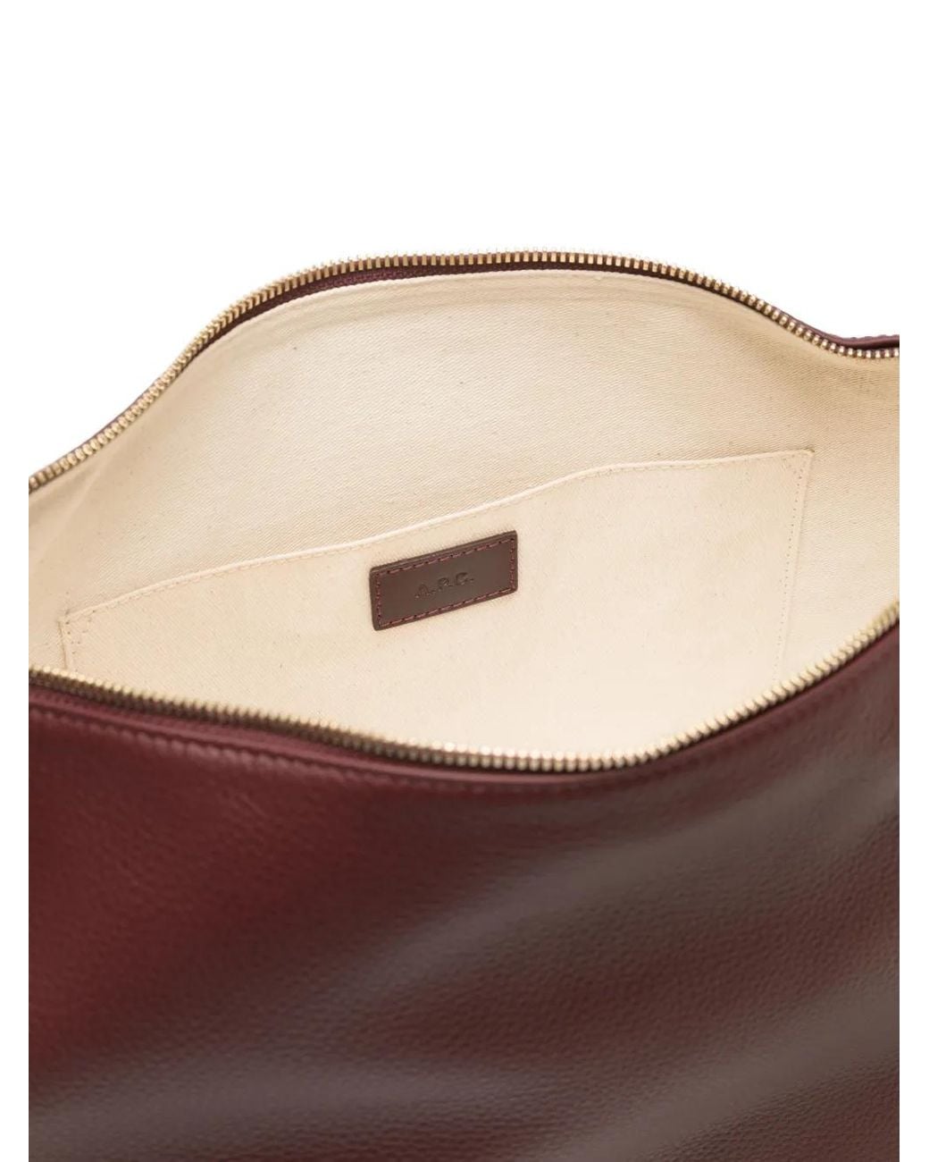 Borsa A Spalla Vera Con Zip di A.P.C. in Purple