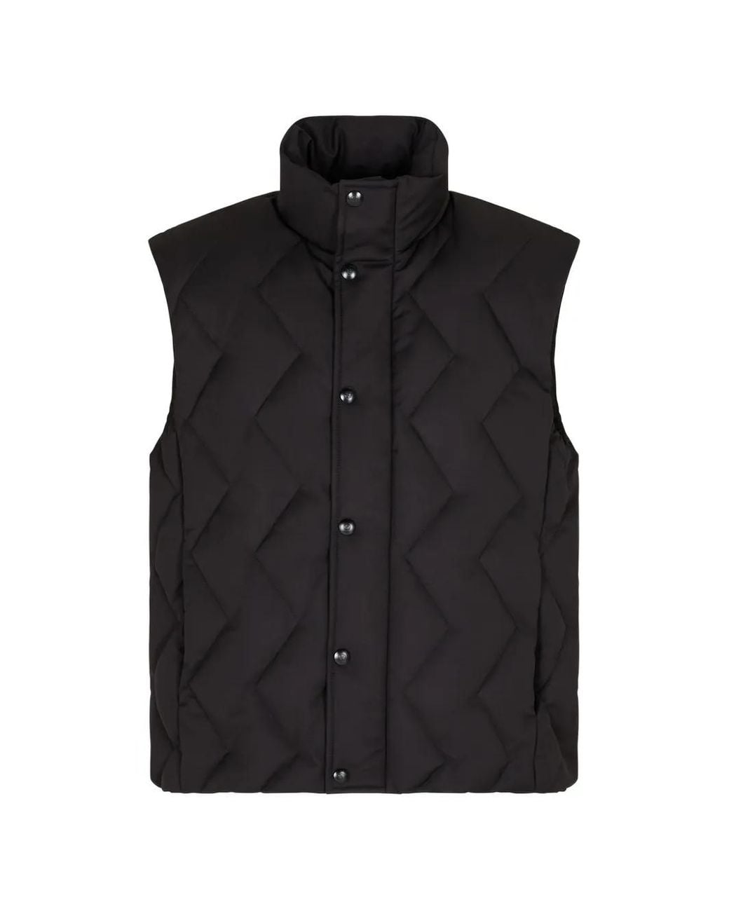 Chaleco Con Acolchado Chevron Giorgio Armani de hombre de color Black