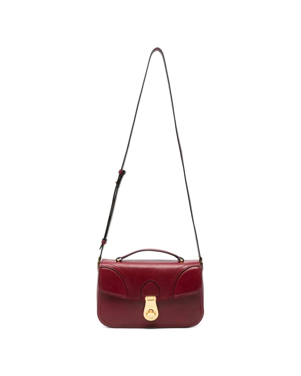 The Bridge Red Leather Shoulder Bag