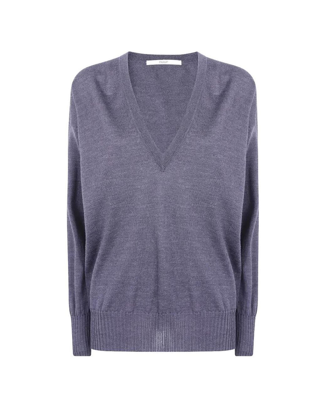 Nuur Blue V-Neck Sweater