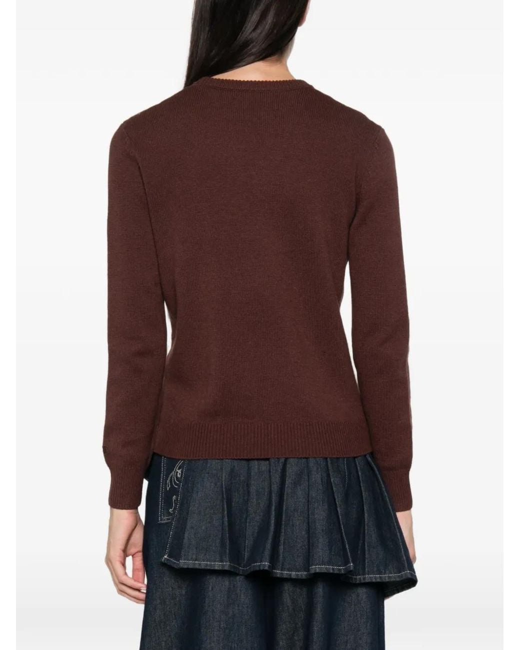 Mc2 Saint Barth Red New Queen Intarsia-Knit Sweater