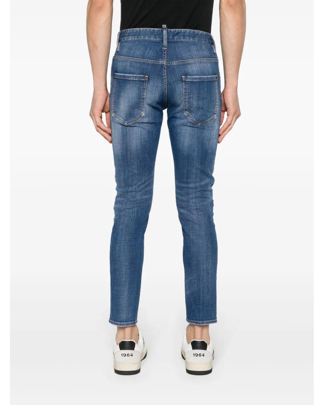 DSquared² Indigo Blue Stretch-cotton Denim Jeans for men
