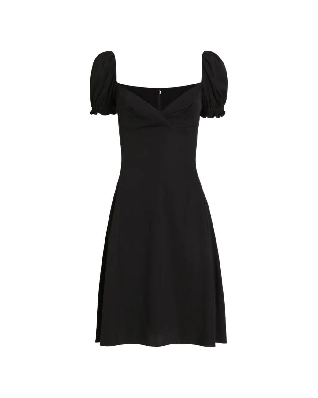 Dolce & Gabbana Black Stretch Charmeuse Dress