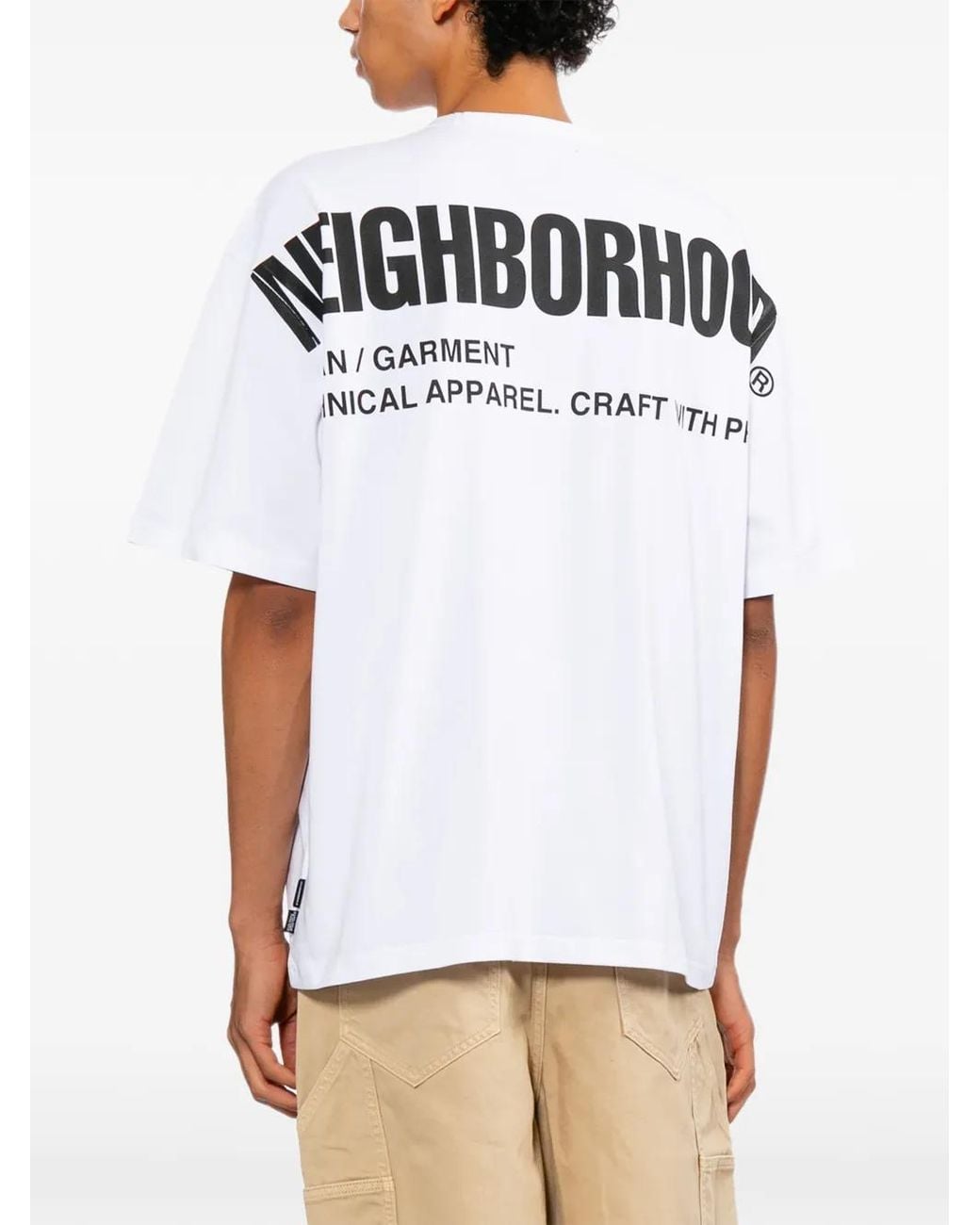 Neighborhood White Crew-Neck T-Shirt for men