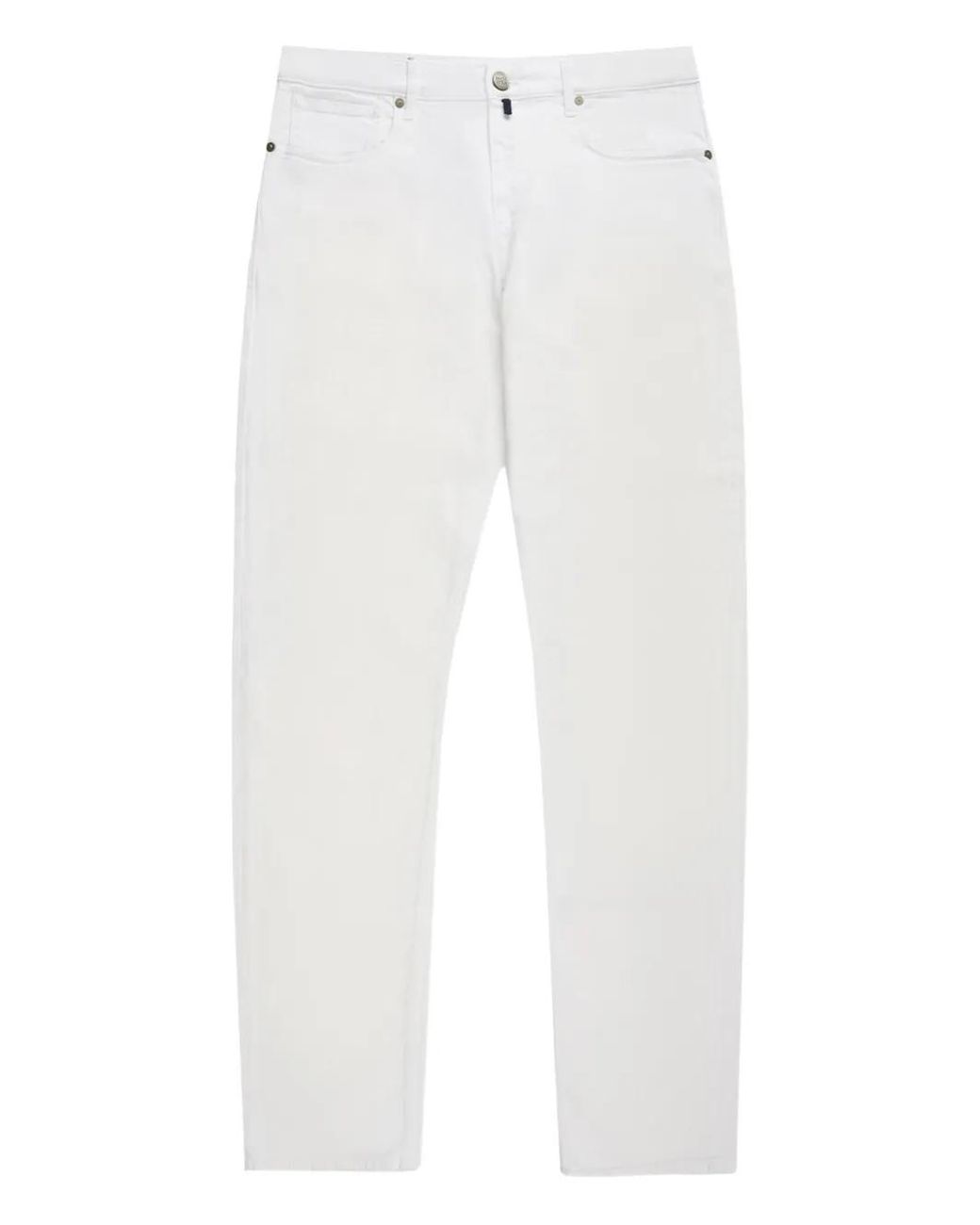 Slowear White Logo-Patch Straight-Leg Jeans for men