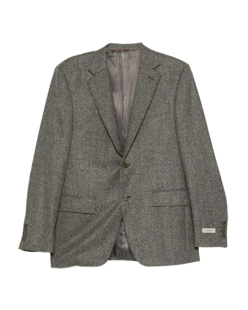 Canali Gray Textured Blazer for men