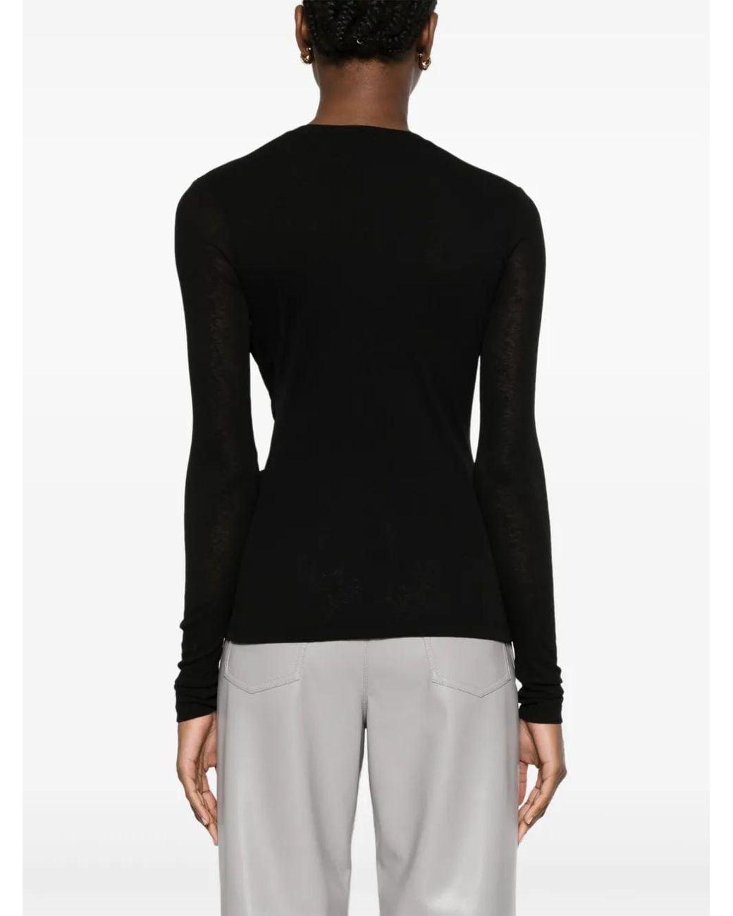 Nanushka Black Twisted Top