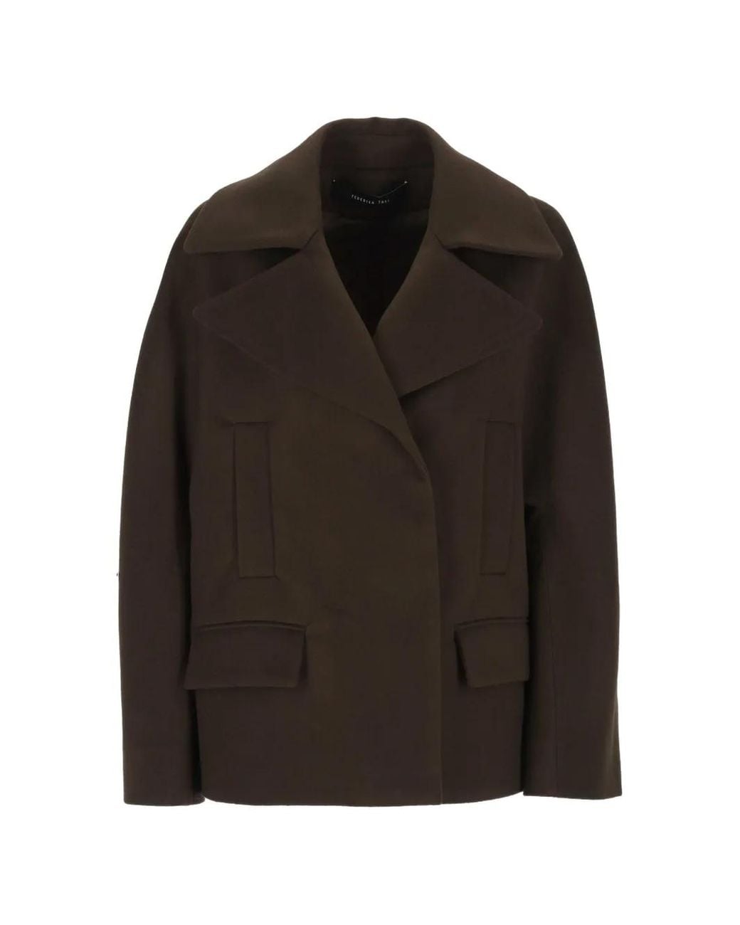 FEDERICA TOSI Black Long-Sleeve Flap-Pocket Jacket
