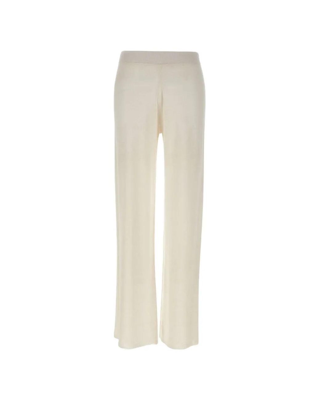 Kangra White Linen Straight-Leg Pants