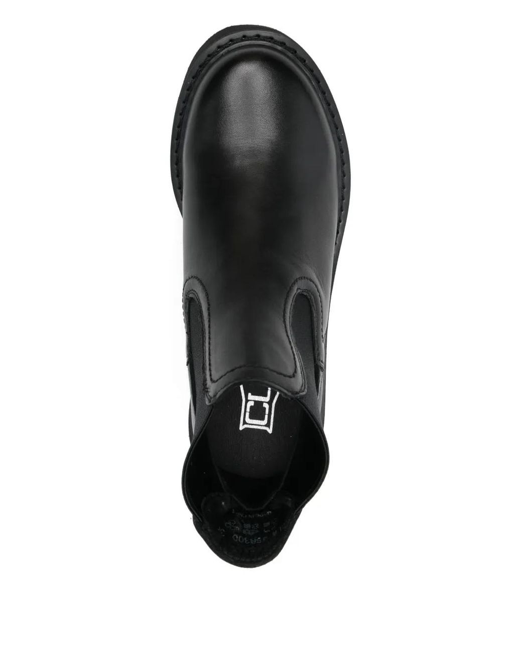 Cult Black Elastic-Panelled Buckle Chelsea Boots