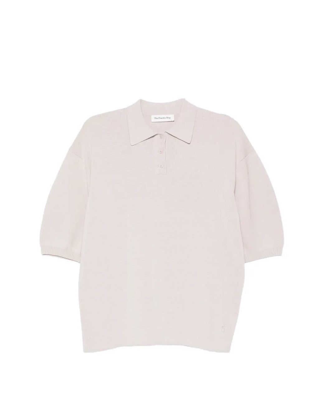 Frankie Shop White Nola Short-Sleeve Polo Shirt