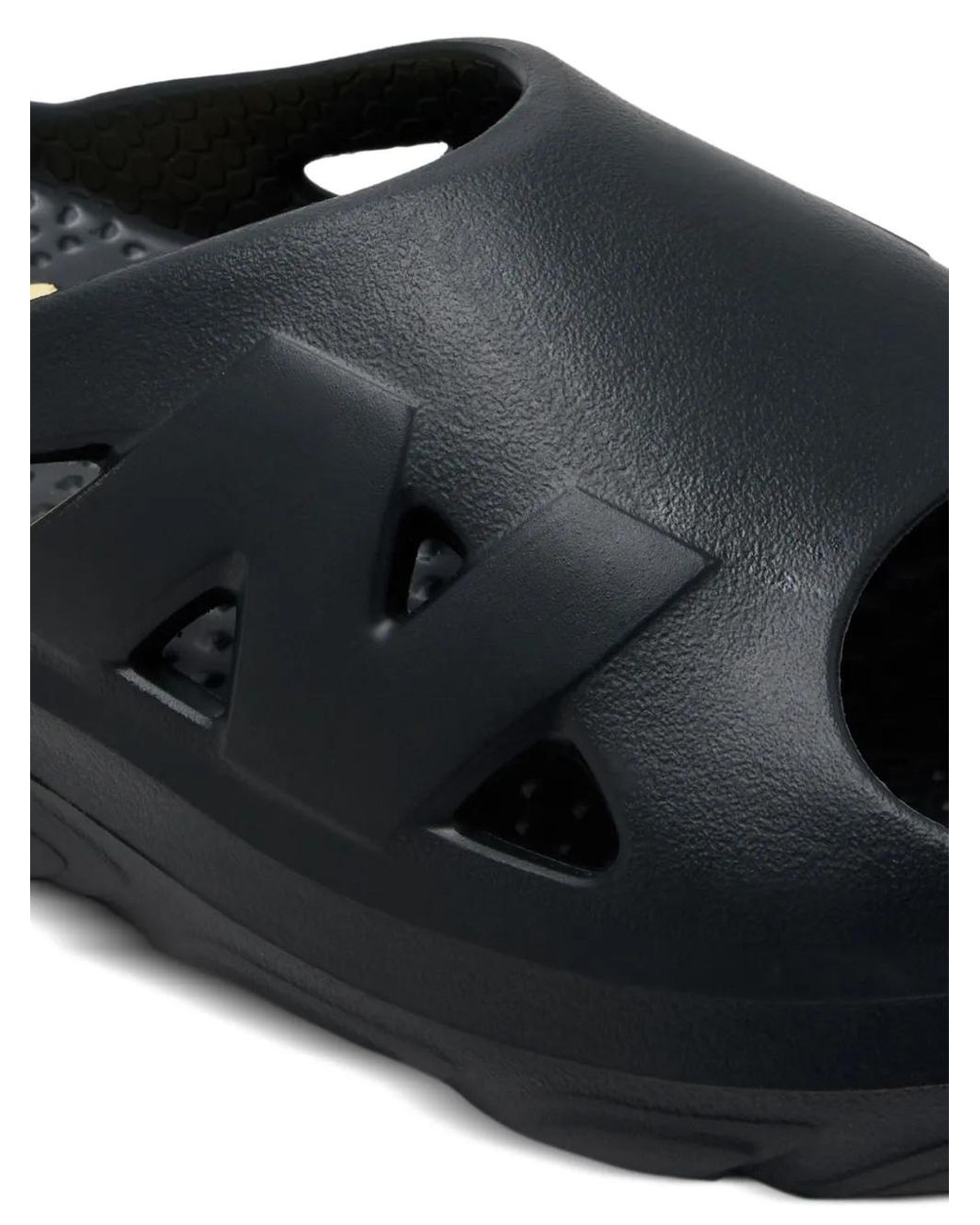 New Balance Black Rcvry Cut-Out Slides
