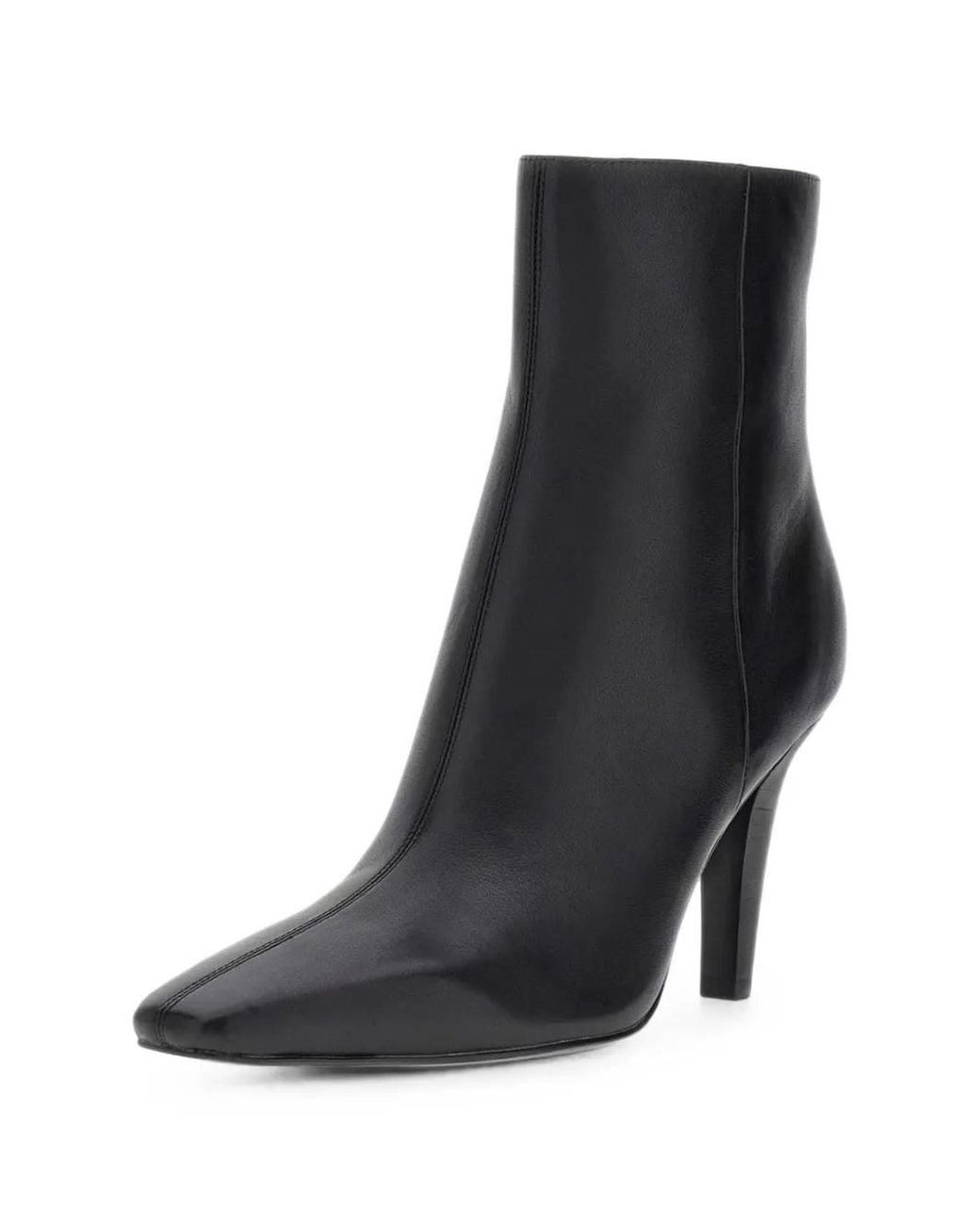 Guess Black Logo-Plaque Pointed-Toe Ankle Boots