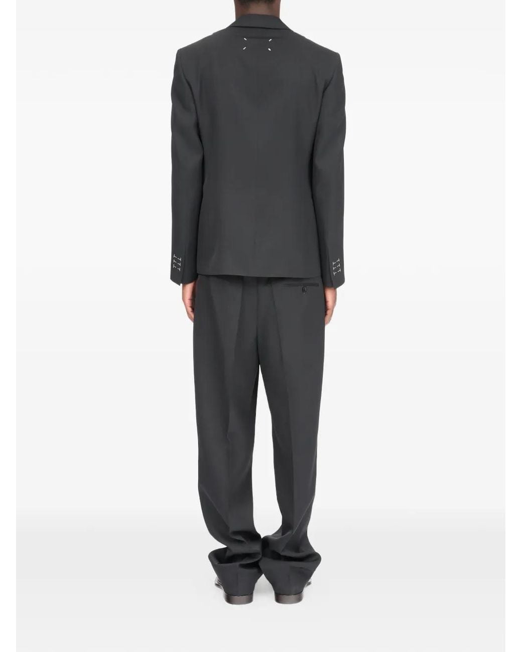 Maison Margiela Black Button Wool Blazer for men