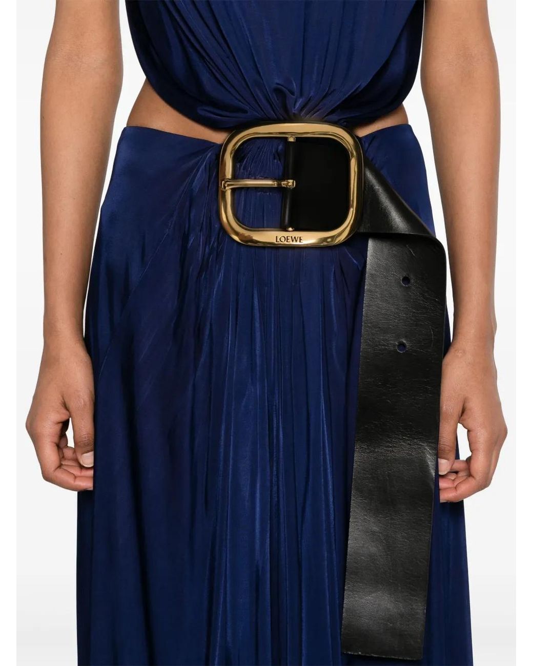 Loewe Belted Gown in Blue | Lyst
