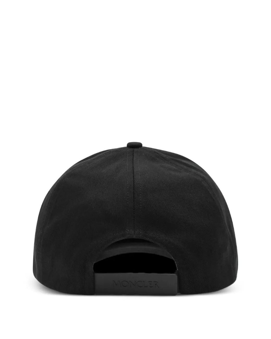 Moncler Black Logo-Patch Cap for men