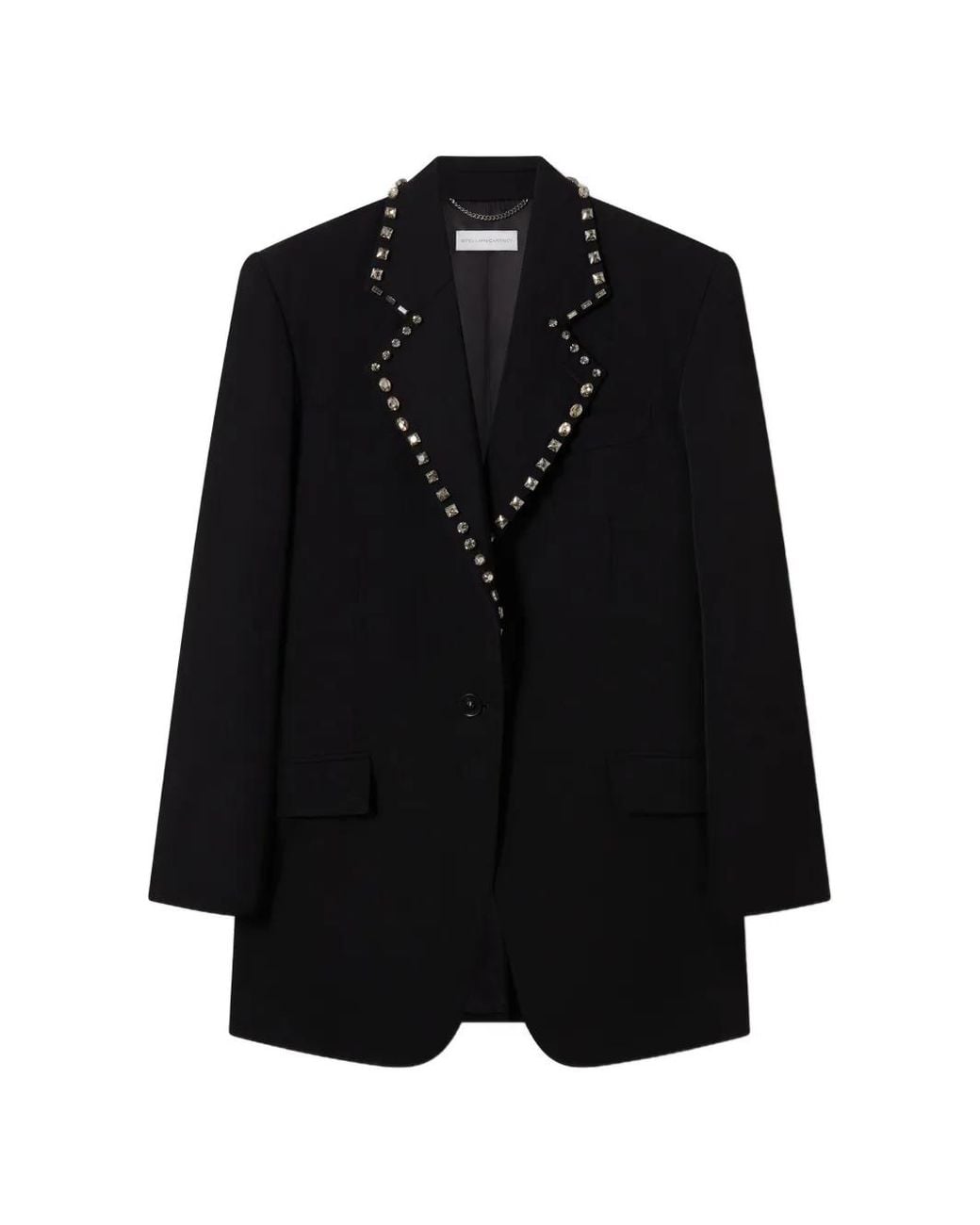 Stella McCartney Black Embellished Wool Blazer
