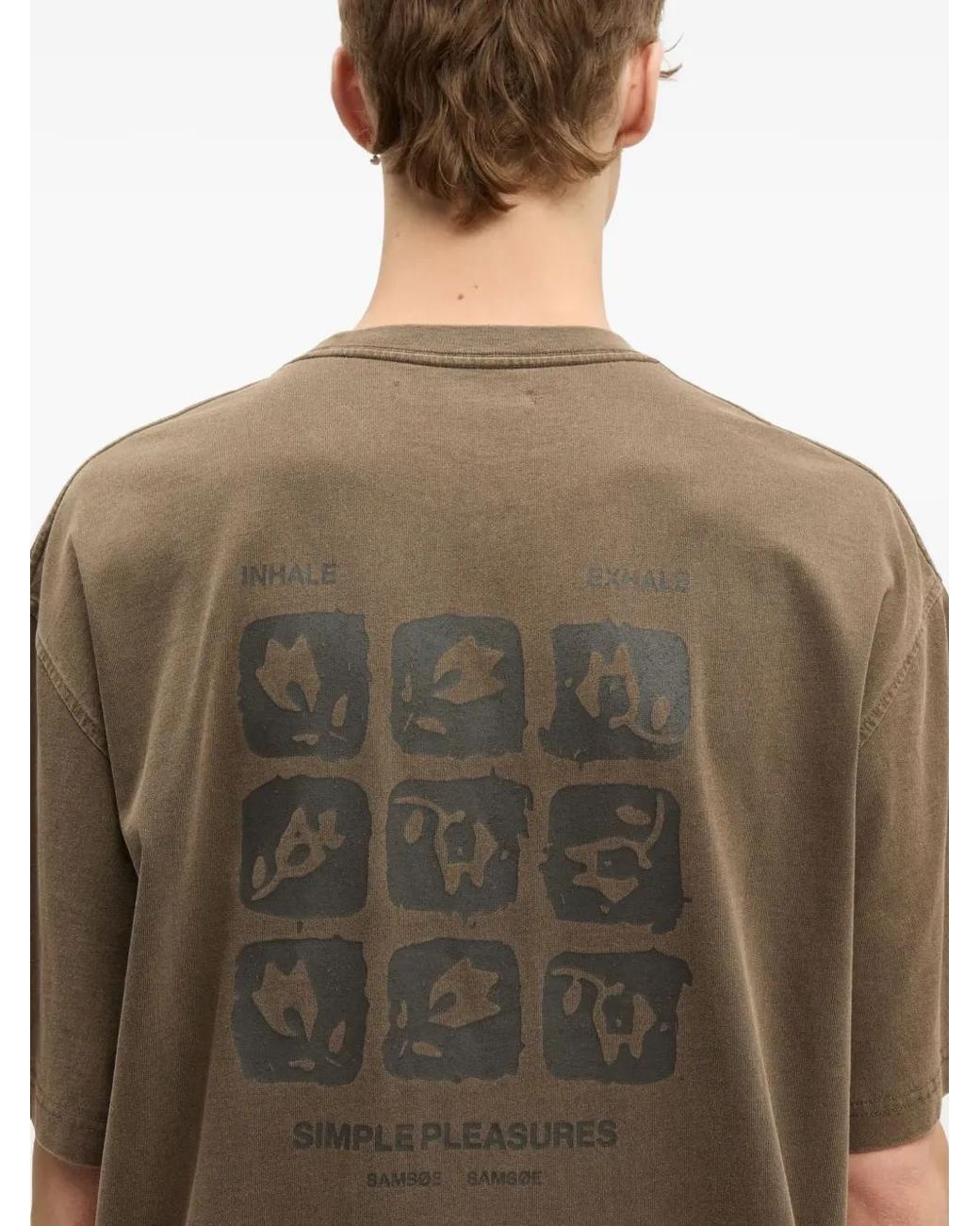 Samsøe & Samsøe Brown T-Shirt Stamp for men