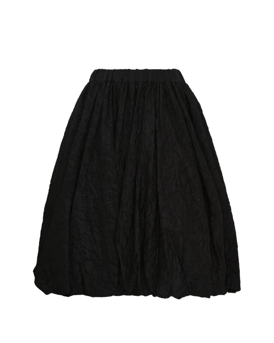 Noir Kei Ninomiya Black Jupe Mi-Longue À Volants