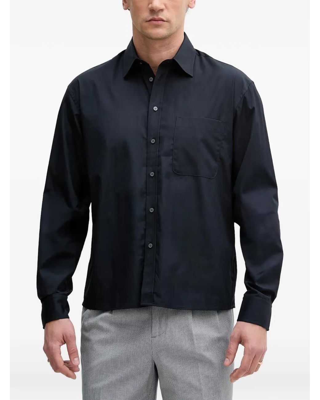 Sisley Blue Chemise À Poches Poitrine for men