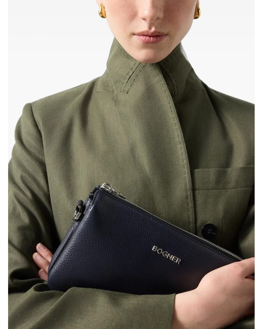 Bogner Green Hillary Double-Breasted Blazer