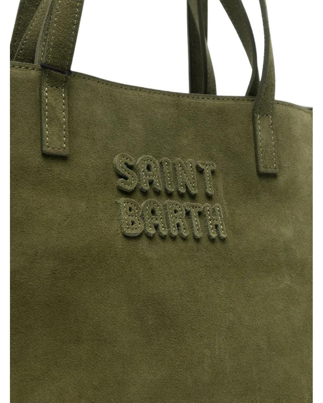 Mc2 Saint Barth Green Joba Suede Tote Bag