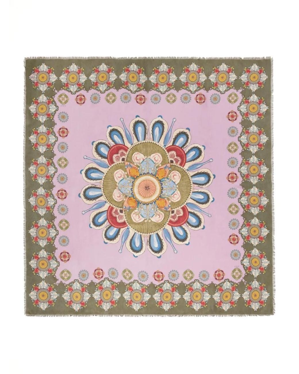 LaDoubleJ Pink Schal Mit Blumen-Mandala-Muster