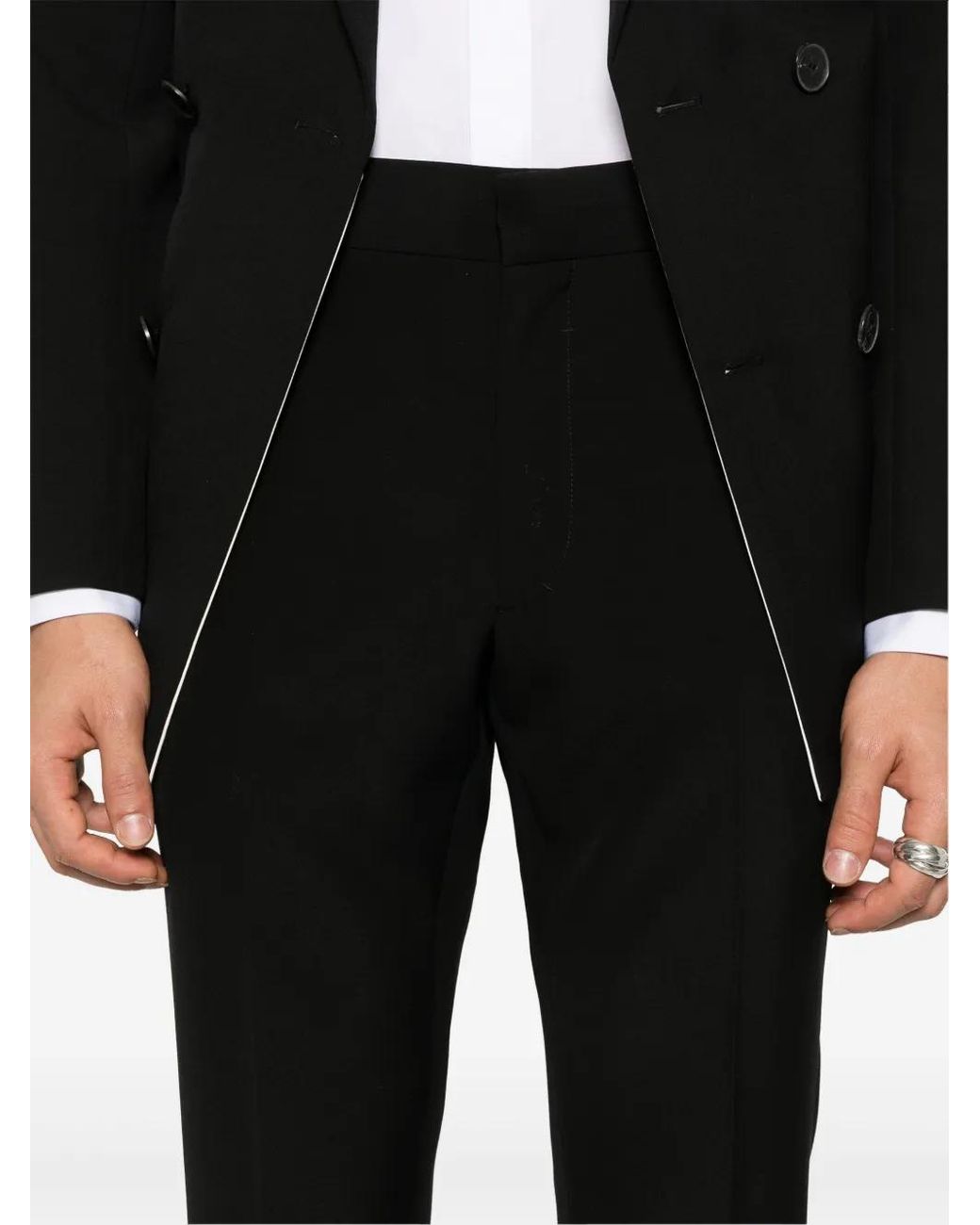 Givenchy Black Wool Tailored Trousers for men