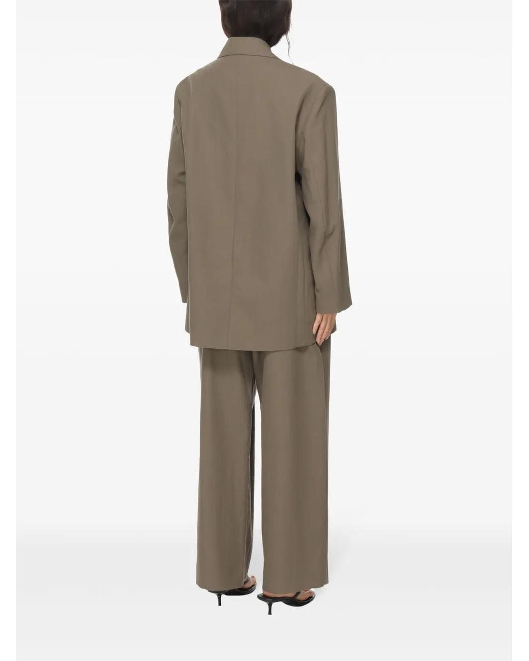 Studio Nicholson Gray Single-Breasted Blazer