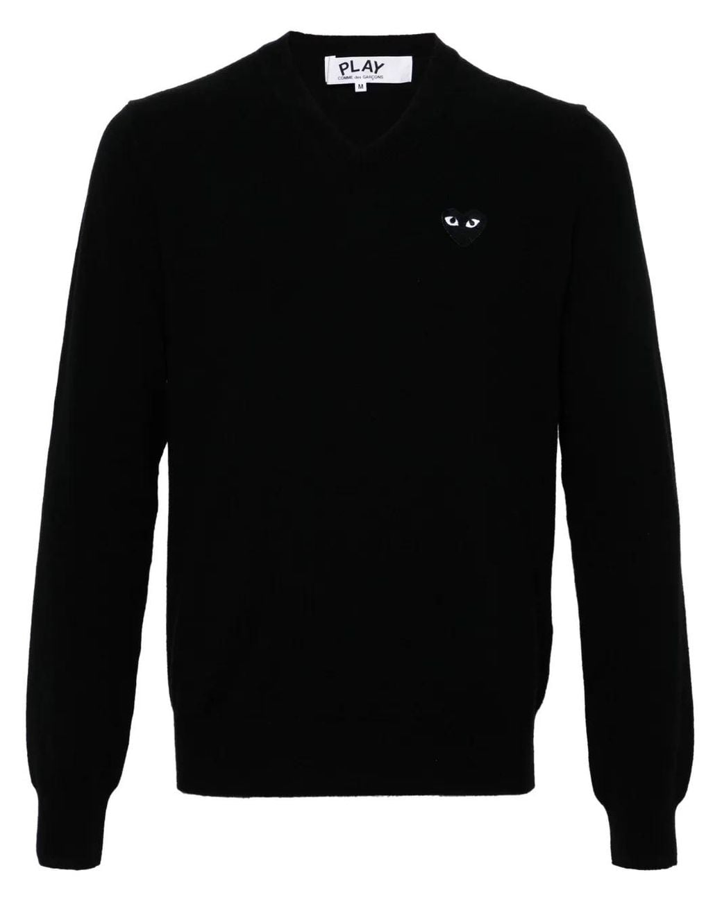 COMME DES GARÇONS PLAY Black Pullover Mit Herz-Patch