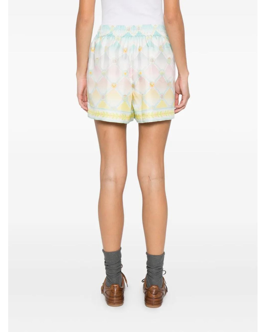 Casablanca Blue Diamond-Pattern Shorts