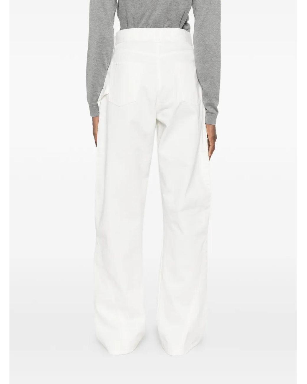 J.W. Anderson White Twisted Workwear Denim Jeans