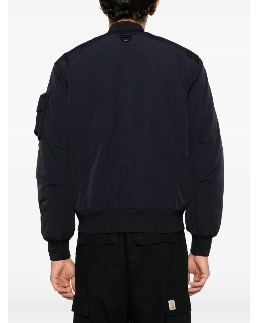JG1 Blue Zip-Up Bomber Jacket for men