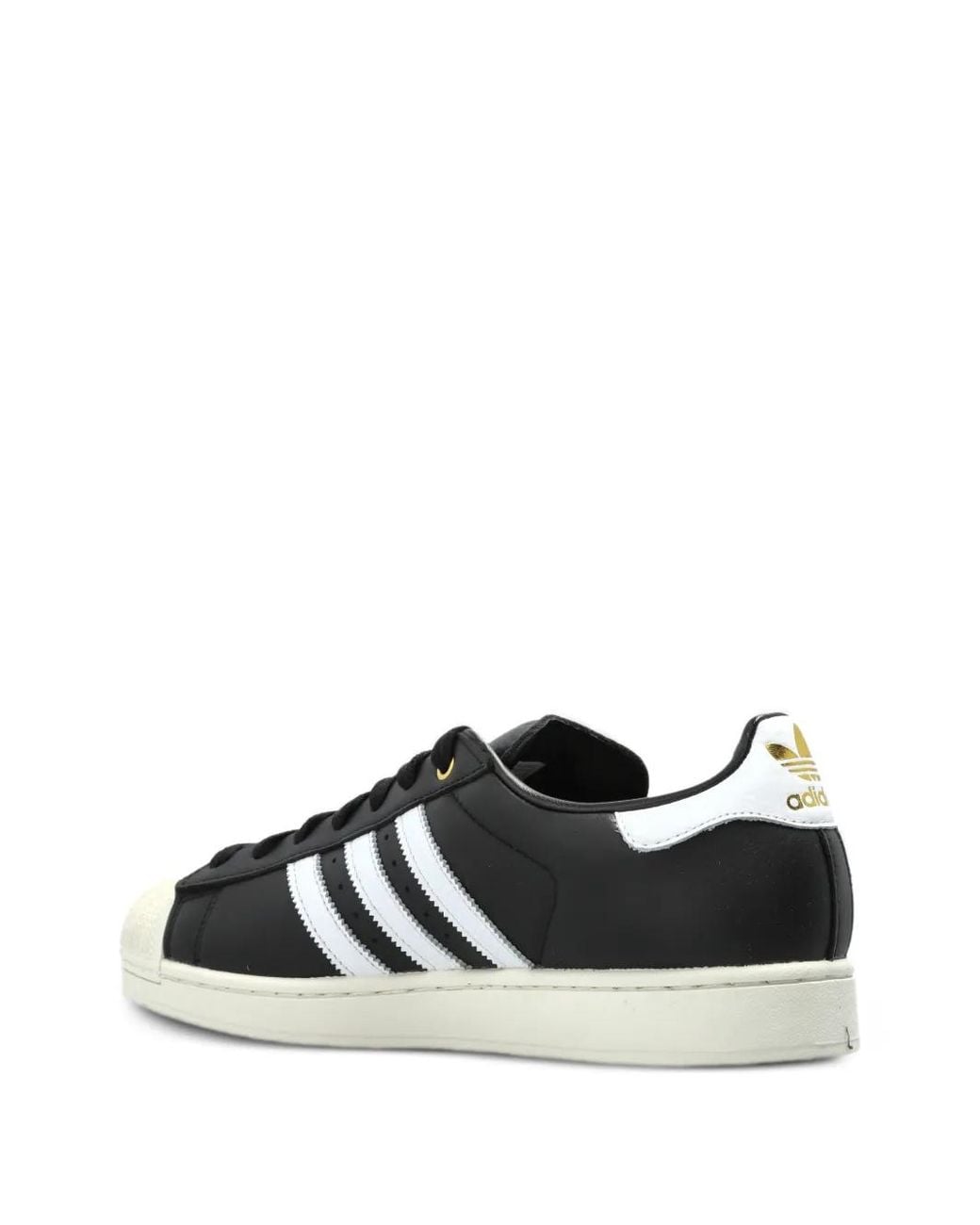 Adidas Black Baskets Superstar Ii À Rayures