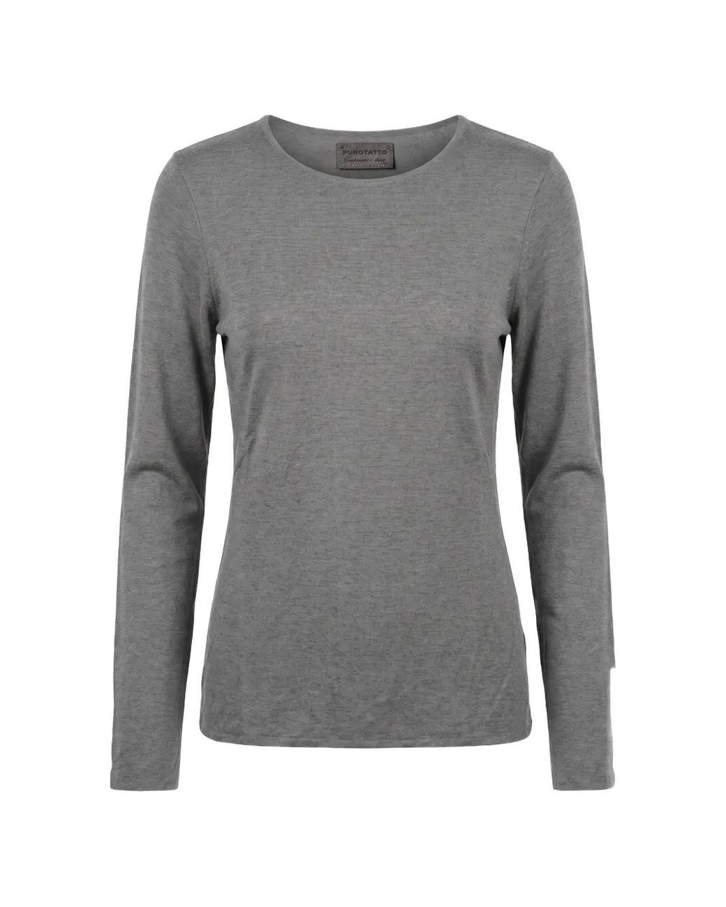 Purotatto Gray Long-Sleeve Sweater