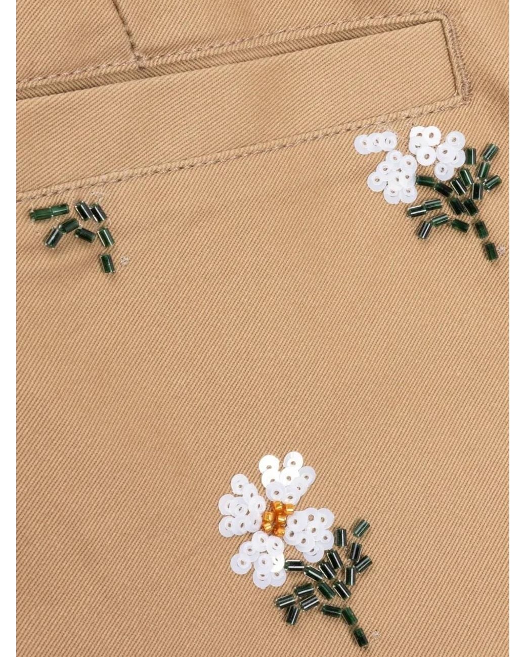 Honor The Gift Natural Beaded Flower Trousers for men