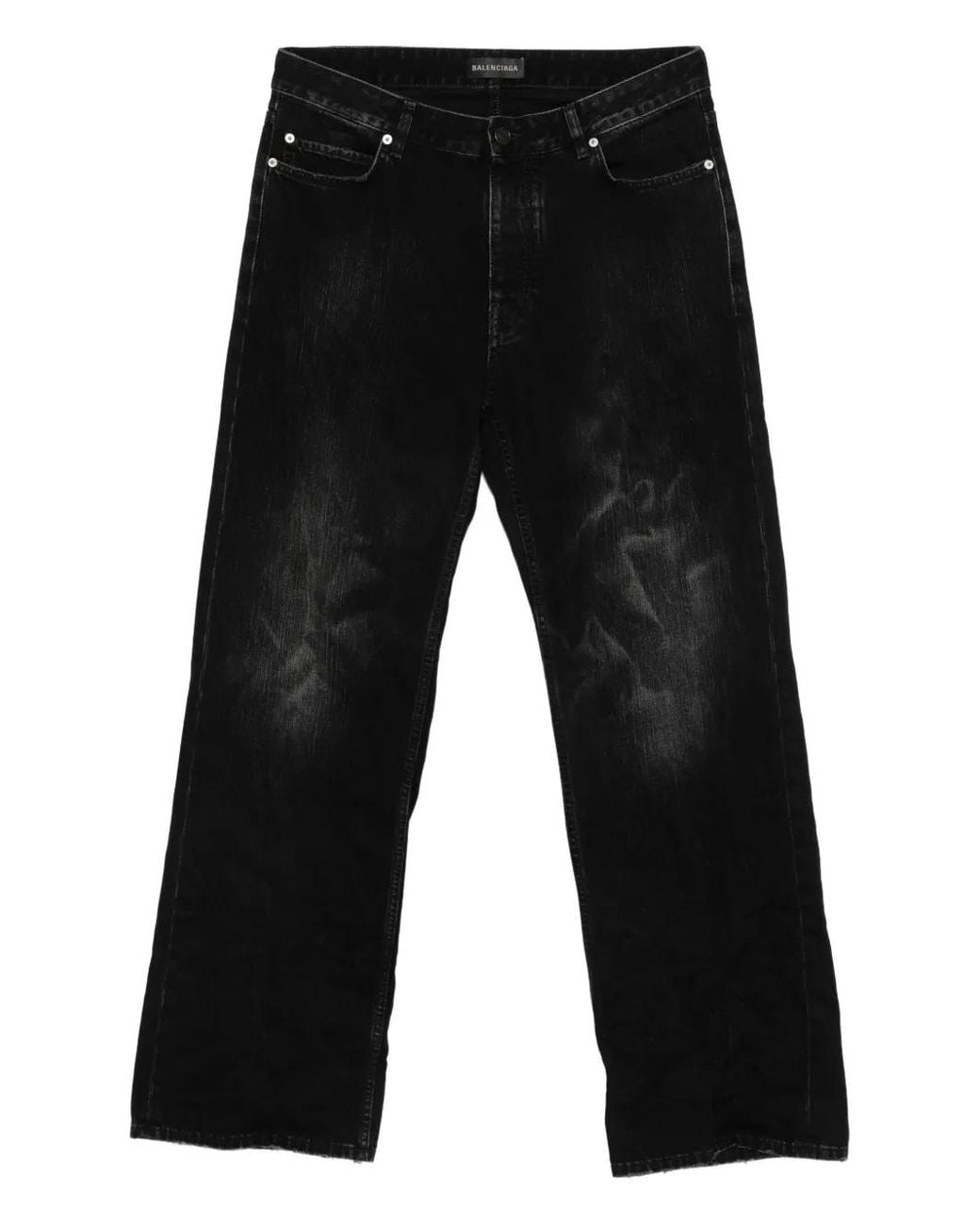 Balenciaga Black Button-Fastening Jeans for men