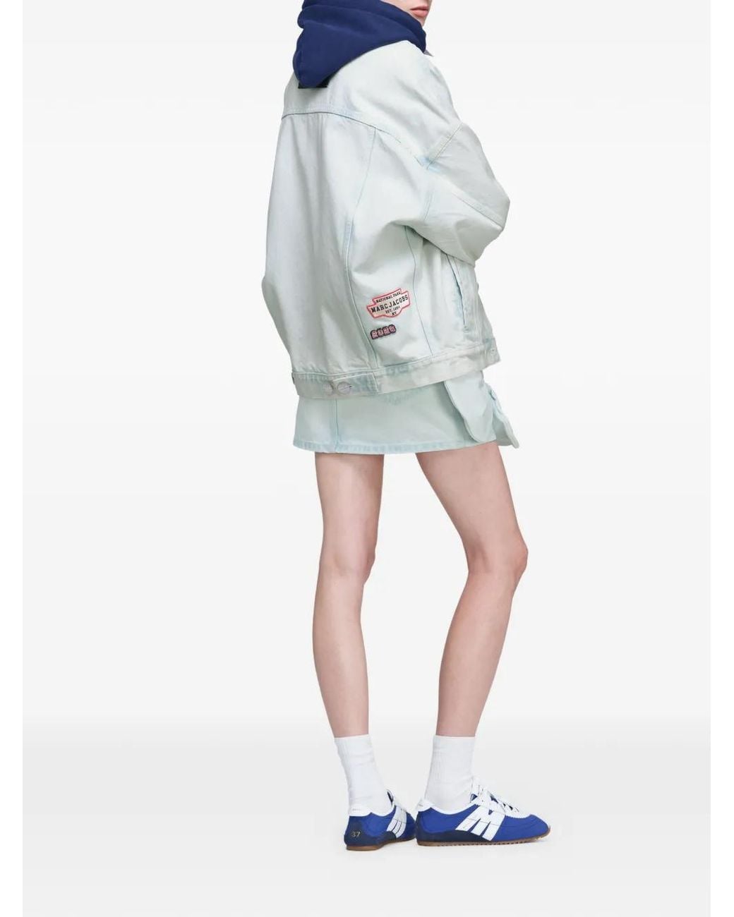 Marc Jacobs White Logo-Patch Denim Jacket